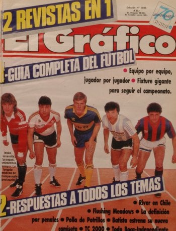 Insua -Independiente- Passarella -River- Marangoni -Boca- Olarticoechea -Racing-  Ferreyra -San Lorenzo-