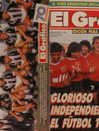 Ludueña, Vázquez, Osterrieth, Insua, Bochini y Delgado -Independiente- Chaco For Ever Campeón