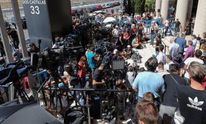 Cientos de periodistas se quedaron esperando a un CR7 que decidió no hablar con los medios.
