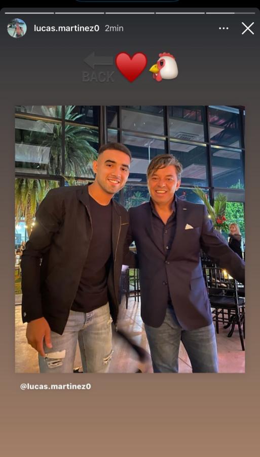 Imagen El hermano de David Martínez publicó una foto suya con Gallardo.