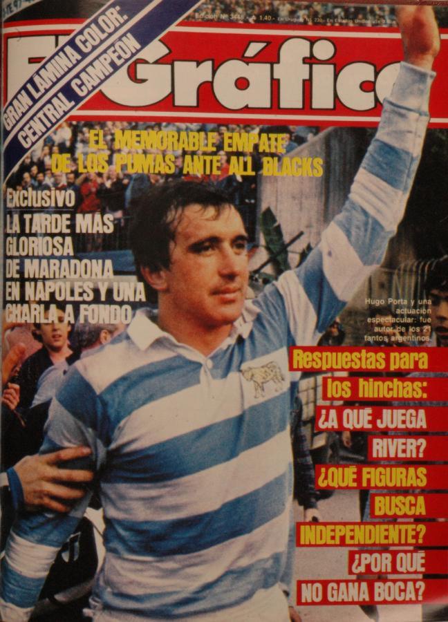 Imagen Año 1985, Hugo Porta convertía todos los tantos frente a los All Blacks