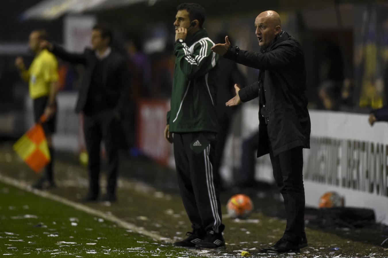 Imagen Repetto en el día de le eliminación de Boca en La Bombonera. Foto AFP.