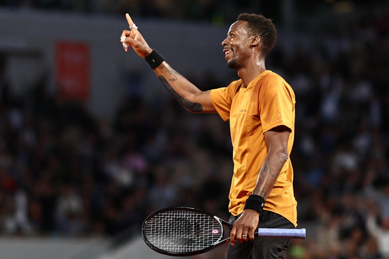 Imagen Gael Monfils y la complicidad con el público, factor determinante del partido. Foto: AFP
