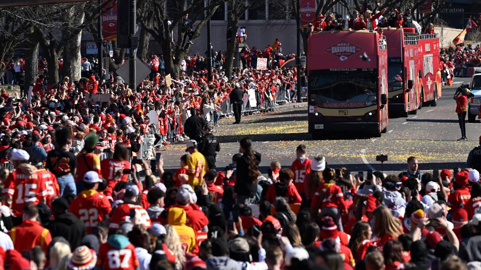 Imagen Más de un millón de personas salieron a las calles de Kansas a celebrar. Foto: AFP