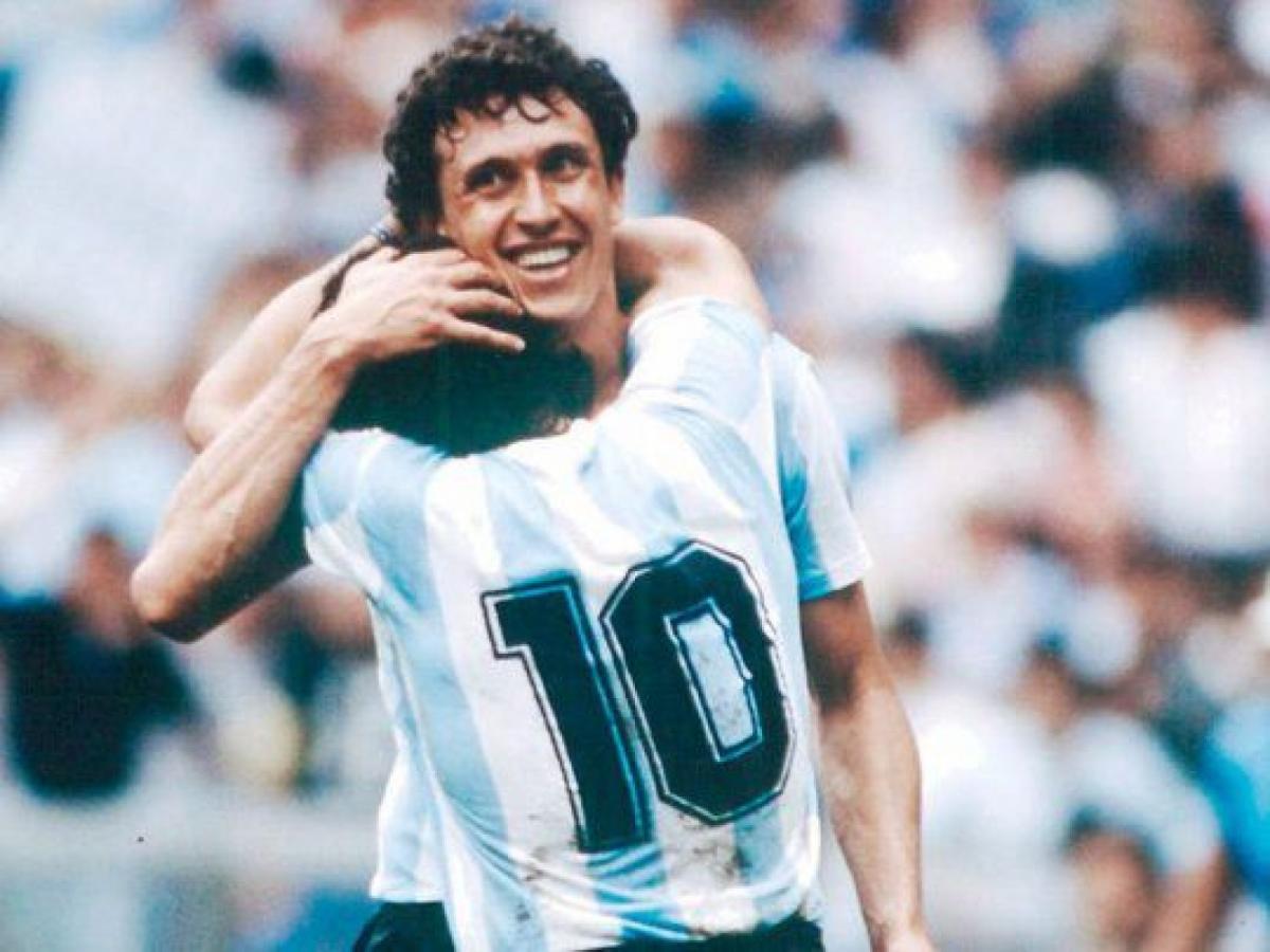 Imagen Valdano y Maradona, México 1986