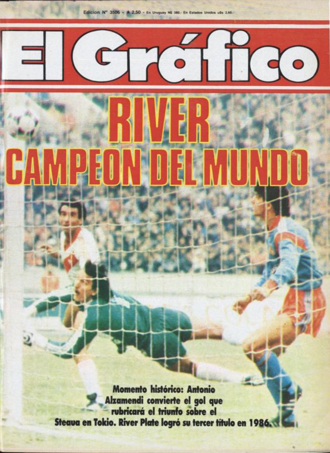 Imagen Alzamendi y su gol de cabeza a Steaua Bucarest en la Intercontinental del 86.
