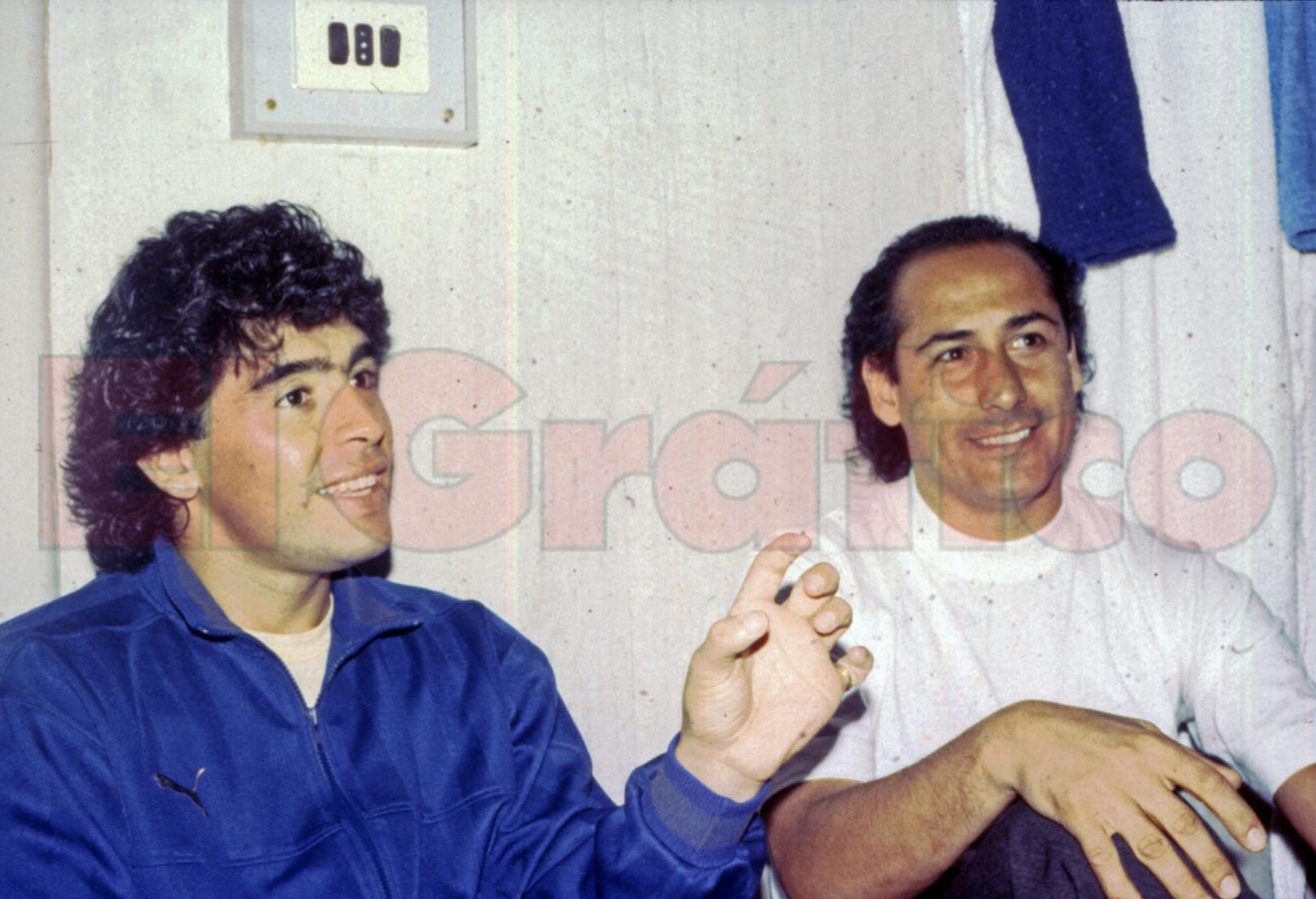 Imagen Maradona y Jota Jota López, una amistad más allá de la rivalidad