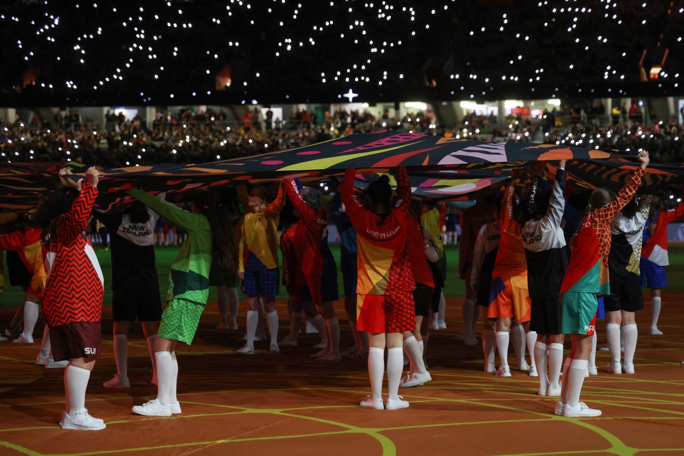 Imagen El Mundial Femenino se inauguró con una emotiva ceremonia.