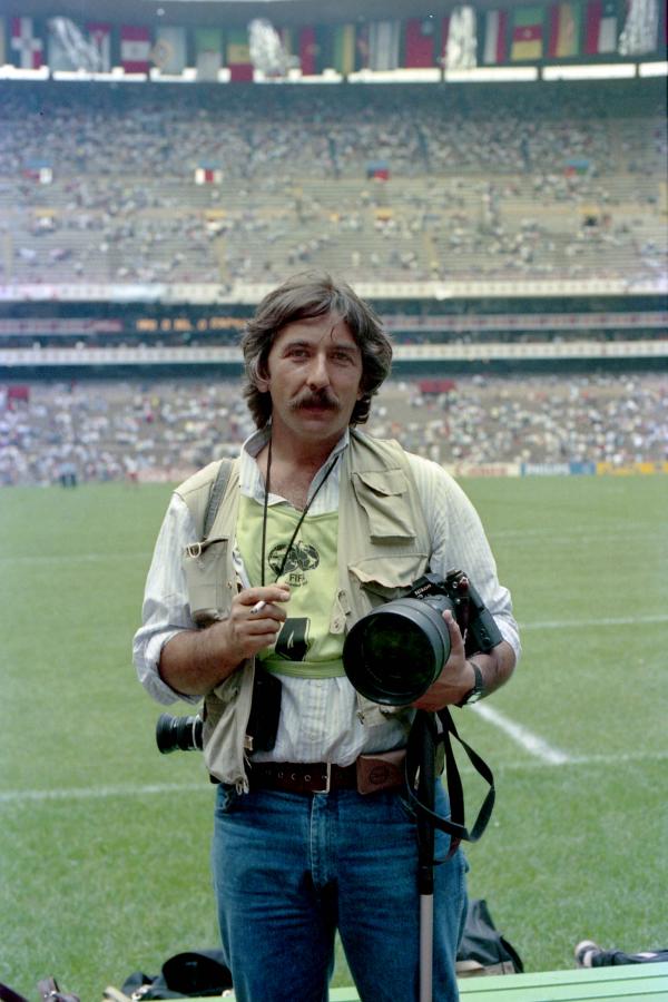 Imagen El Zoilo Horovitz en el estadio Azteca en 1986.