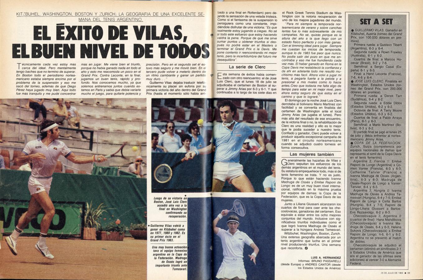 Imagen La cobertura del último Vilas campeón, con las actuaciones de Clerc, Madruga y compañía.