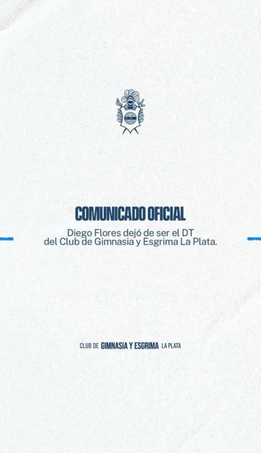 Imagen La historia con la que Gimnasia comunicó la salida de Flores.