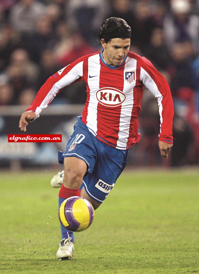 Su habitual potencia, se hizo querer de inmediato por los hinchas de Atlético de Madrid.