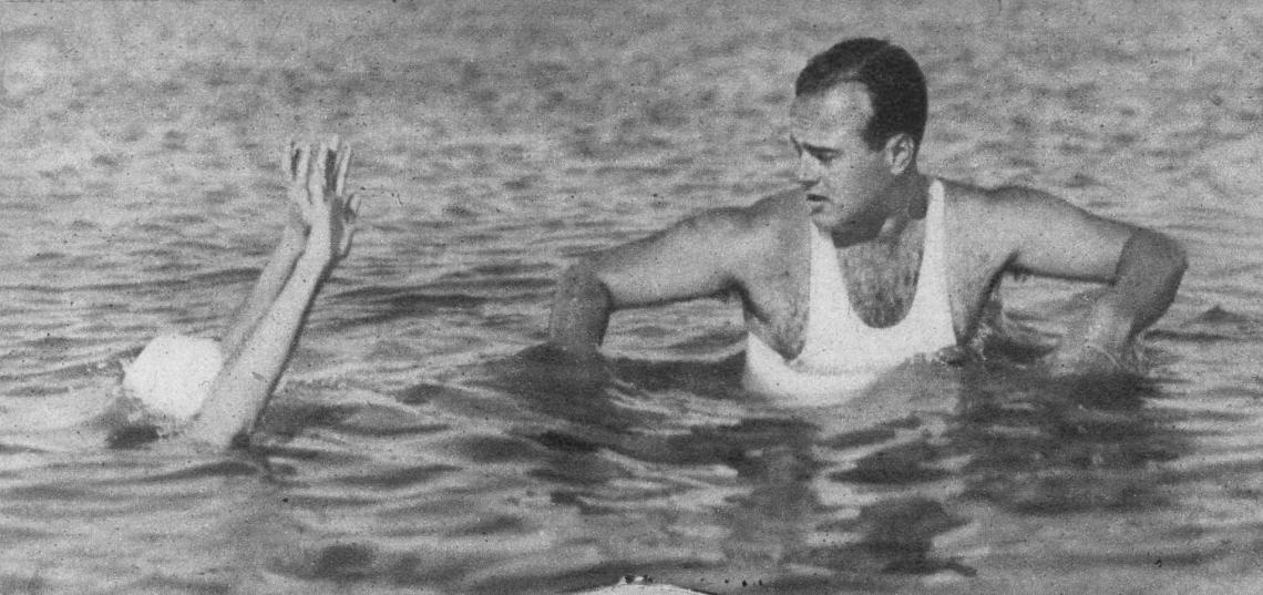 Imagen Las damas deben desconfiar de los profesores improvisados, pues muchos de éstos apenas si saben sostenerse en el agua y al menor peligro — como ser caída en un pozo — se asustan y las dejan solas.