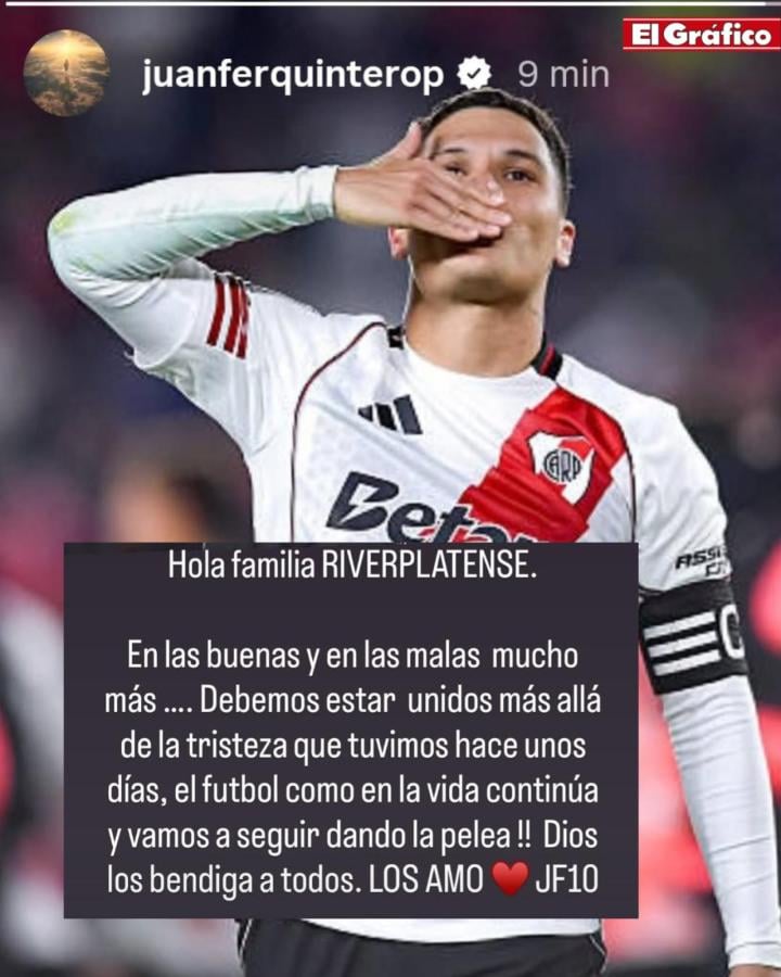 Imagen El mensaje de Juanfer en IG