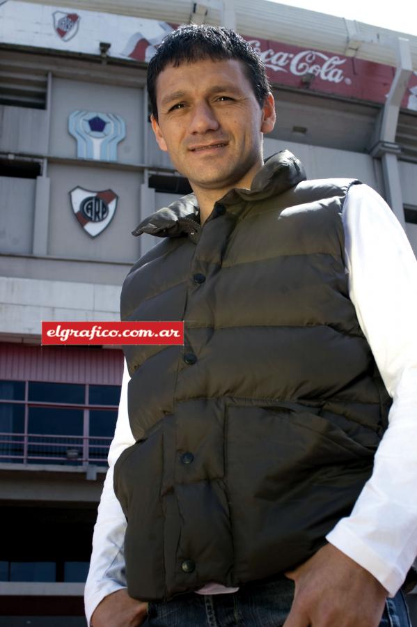 Imagen David, como lo llaman los íntimos, o Chango, apodo de Quilmes; en el Monumental.