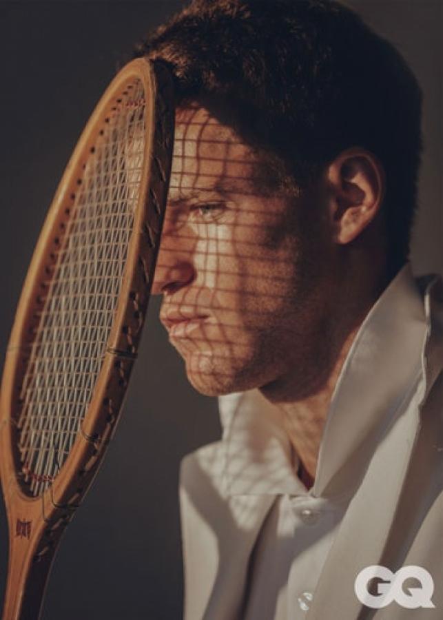 Imagen Schwartzman, en la producción de fotos de GQ. Imagen: Eugenio Mazzinghi.