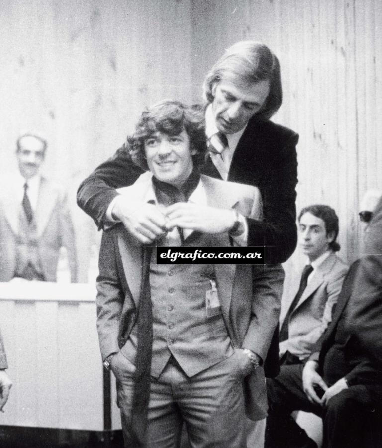 Imagen Rene Houseman y César Luis Menotti.