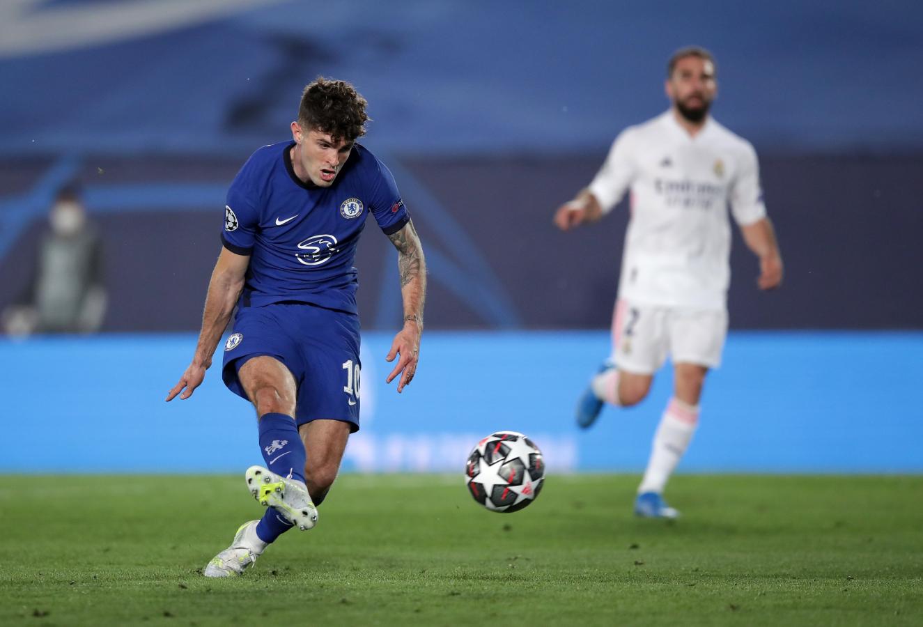 Imagen Pulisic es el primer estadounidense que convierte en semis de Champions (@ChampionsLeague) 