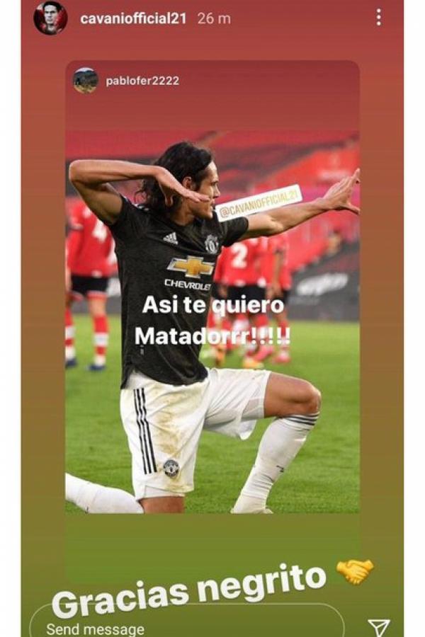 El posteo de Cavani que cayó mal en Inglaterra
