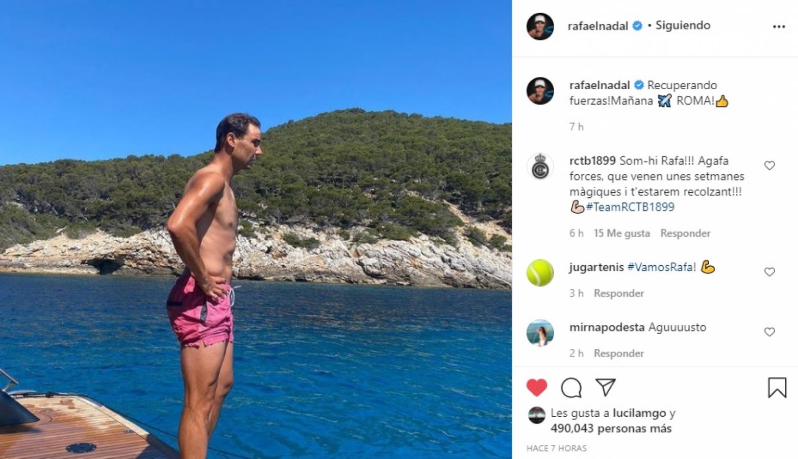 Imagen Nadal, en pleno descanso tras la eliminación en Madrid