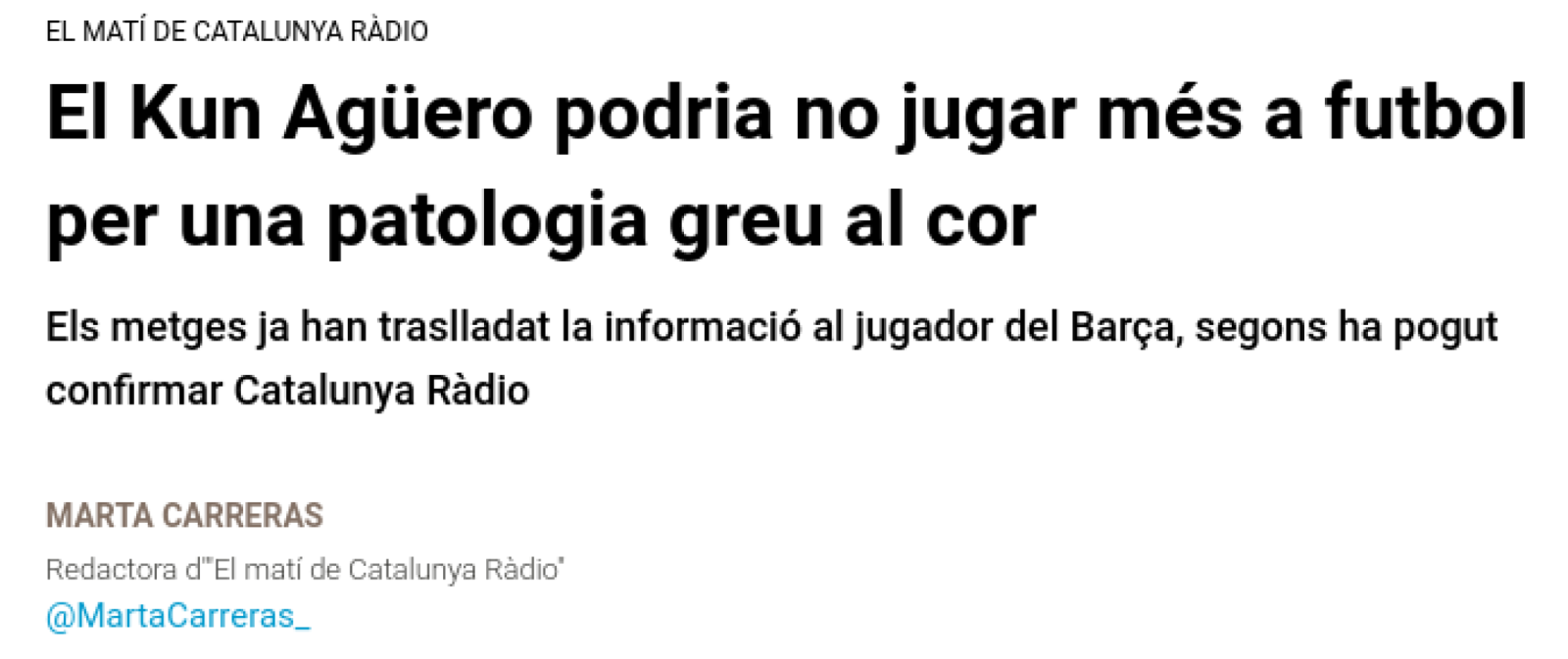 El título del portal de Catalunya Radio.