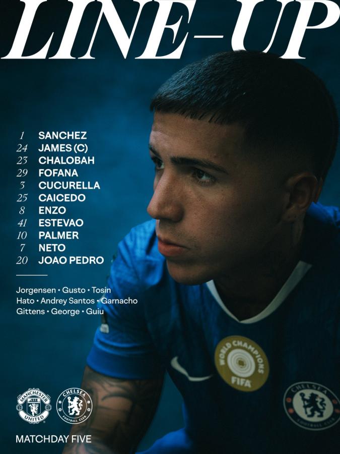 Imagen El 11 de Chelsea con Enzo de titular y Garnacho como relevo.