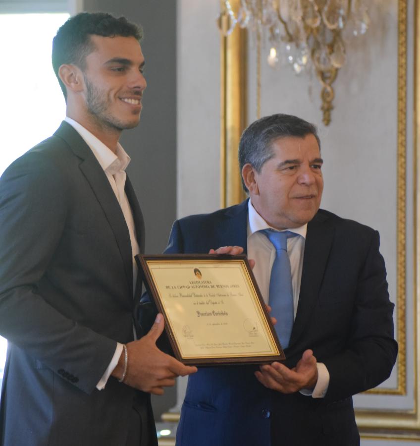 Imagen Cerúndolo fue elegido como "Personalidad Destacada del deporte" 