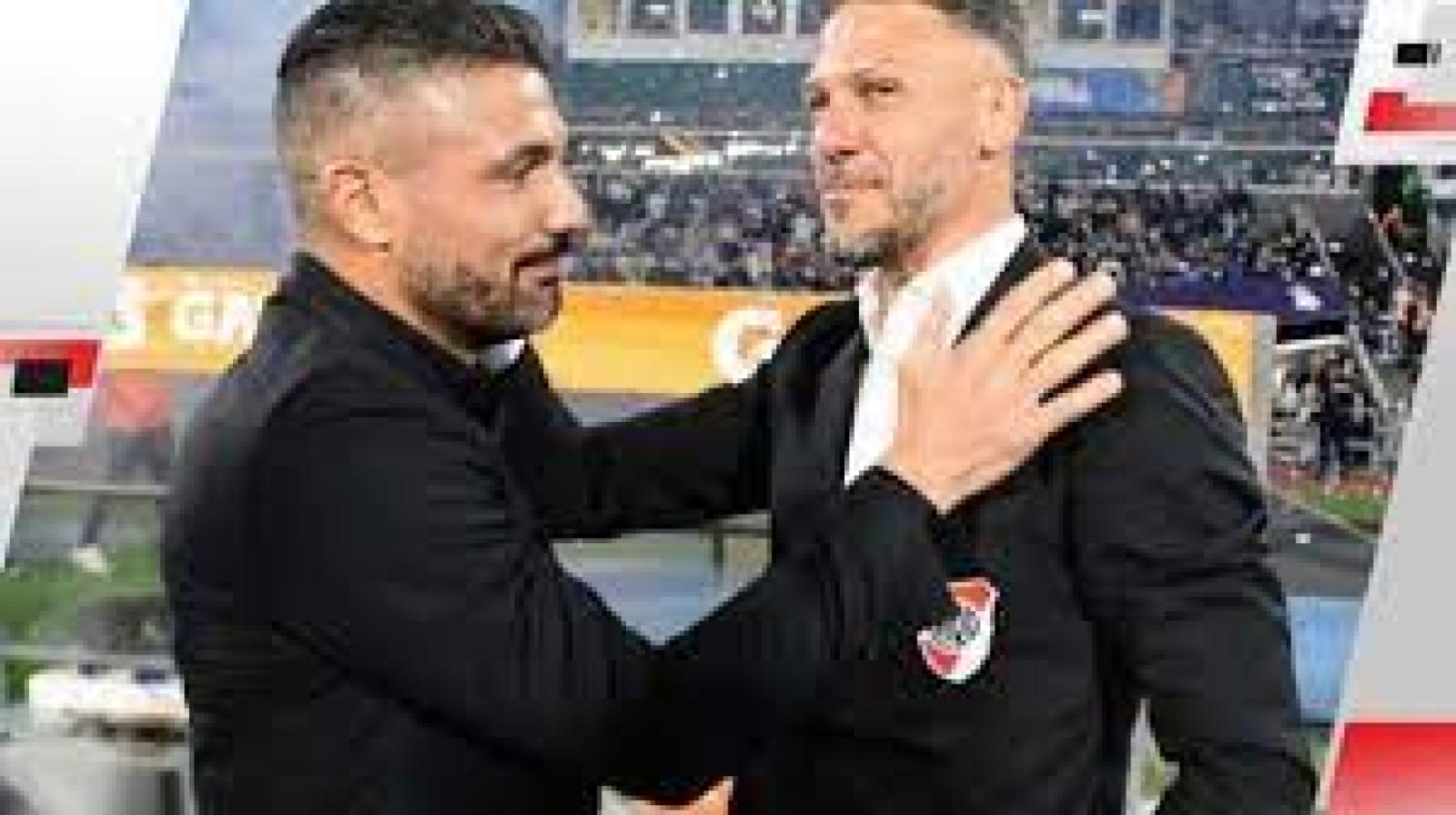 Imagen Gandolfi y Demichelis, rivales pero amigos.