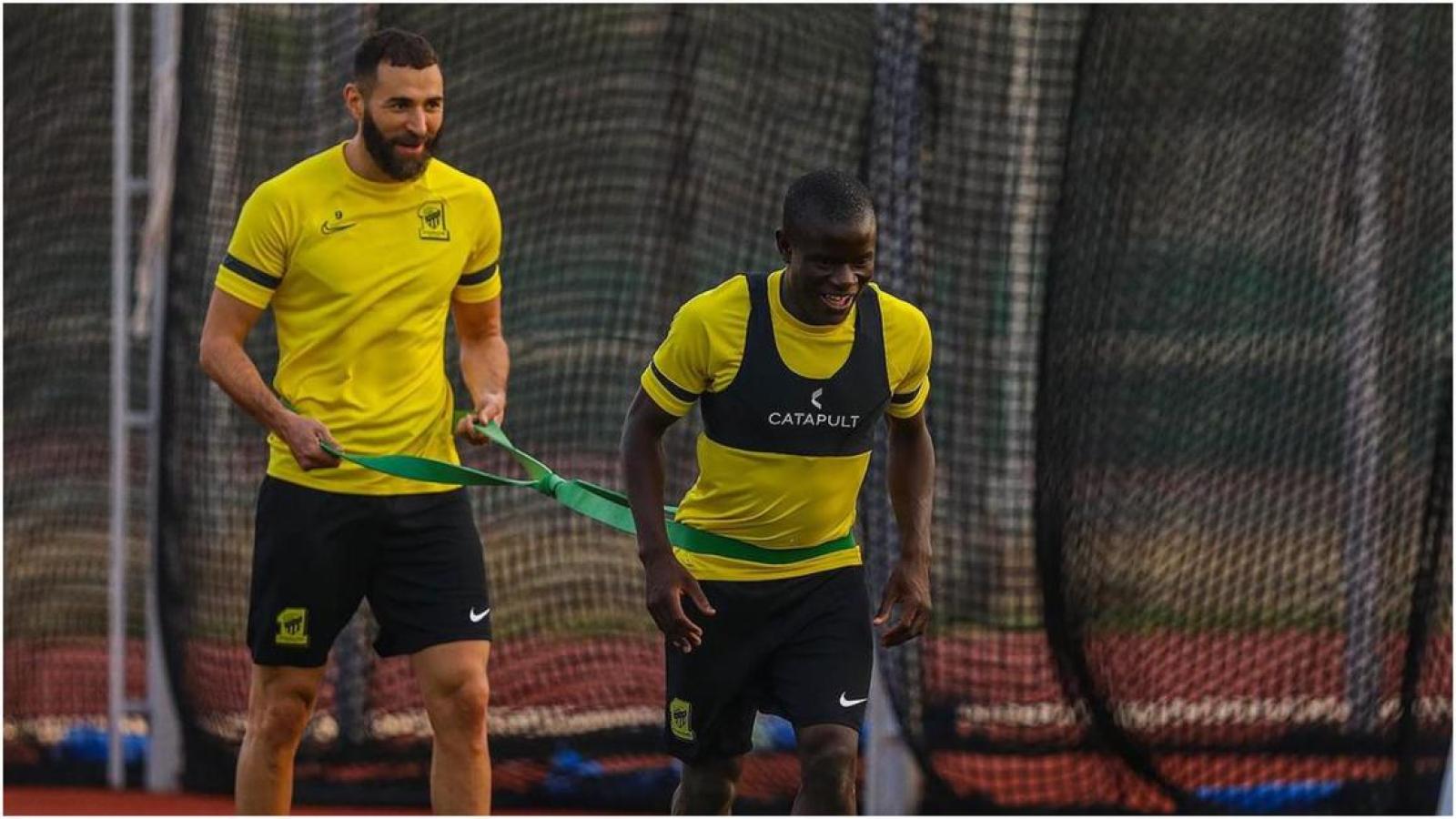 Imagen Benzema y Kanté, dos grandes figuras con las que contará Gallardo en su plantel.