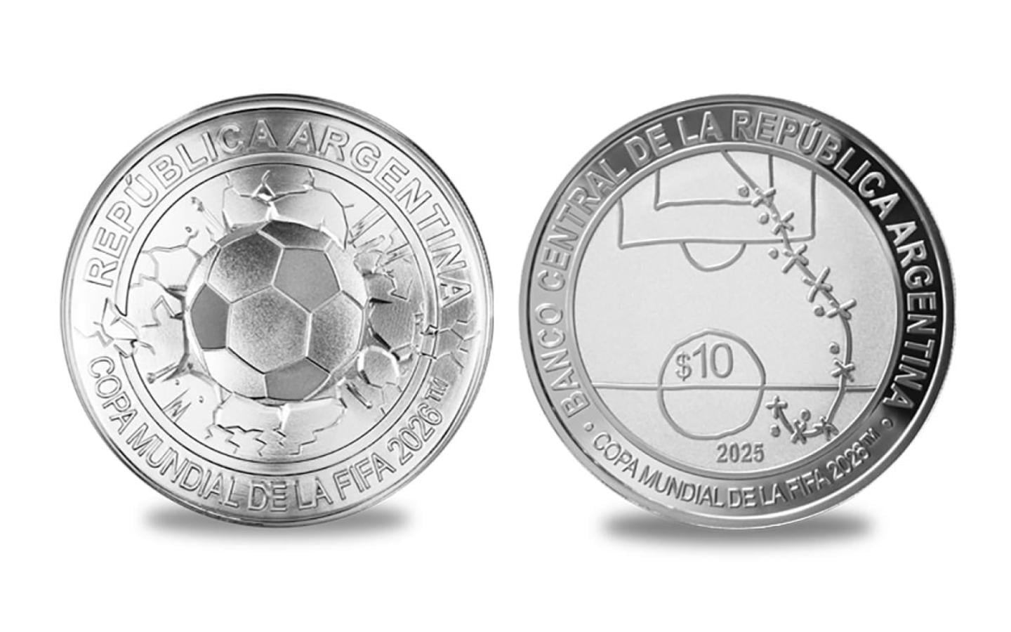 Imagen banco central moneda maradona mundial