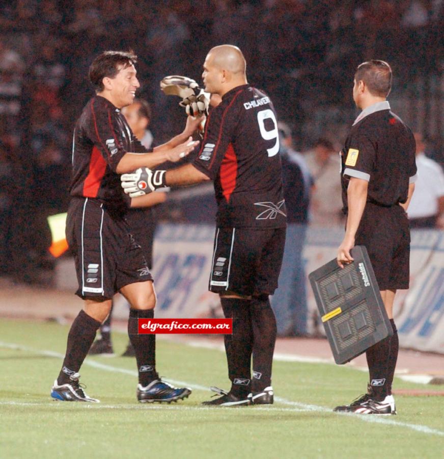 Imagen Años más tarde de lo sucedido aquella noche en el Maracaná, Rojas y Chilavert.