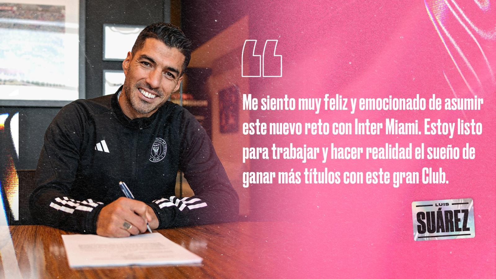 Imagen Las primeras palabras de Suárez como nuevo jugador de Inter Miami.