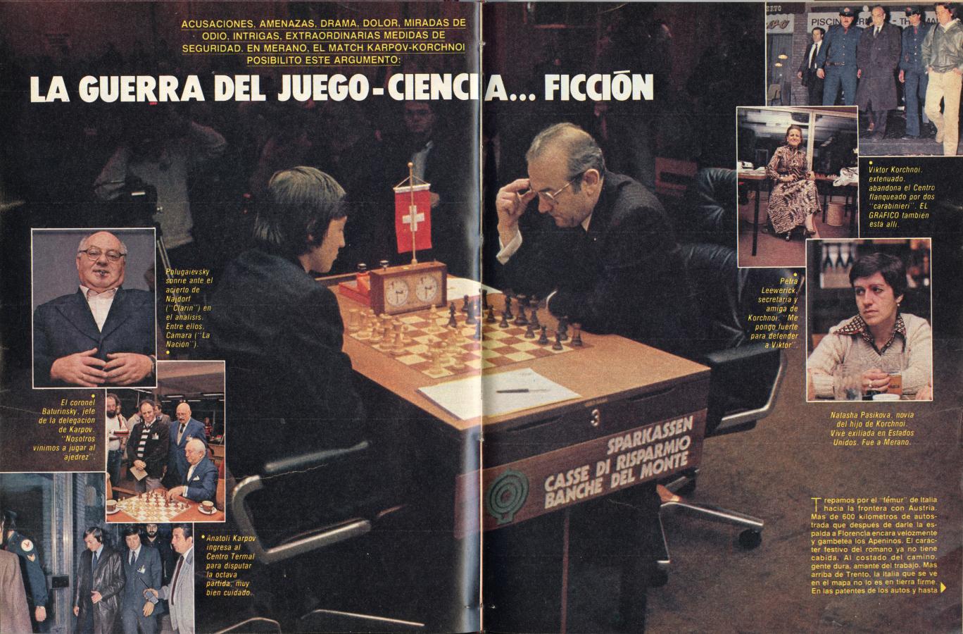 Imagen La histórica nota de la final del Mundial de Ajedrez, en 1981