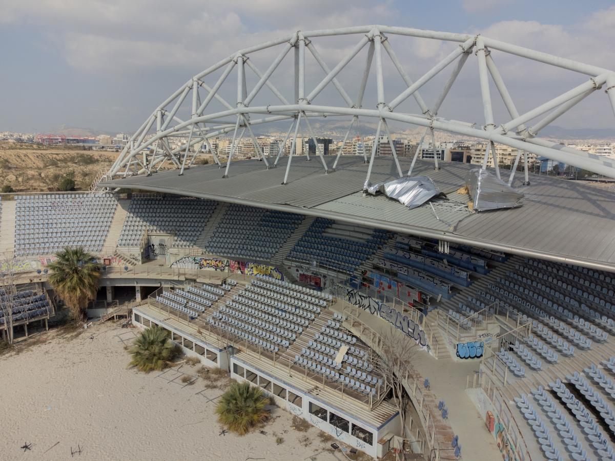 Imagen Al igual que el Estadio Olímpico, la sede de vóley playa sufrió la falta de mantenimiento.