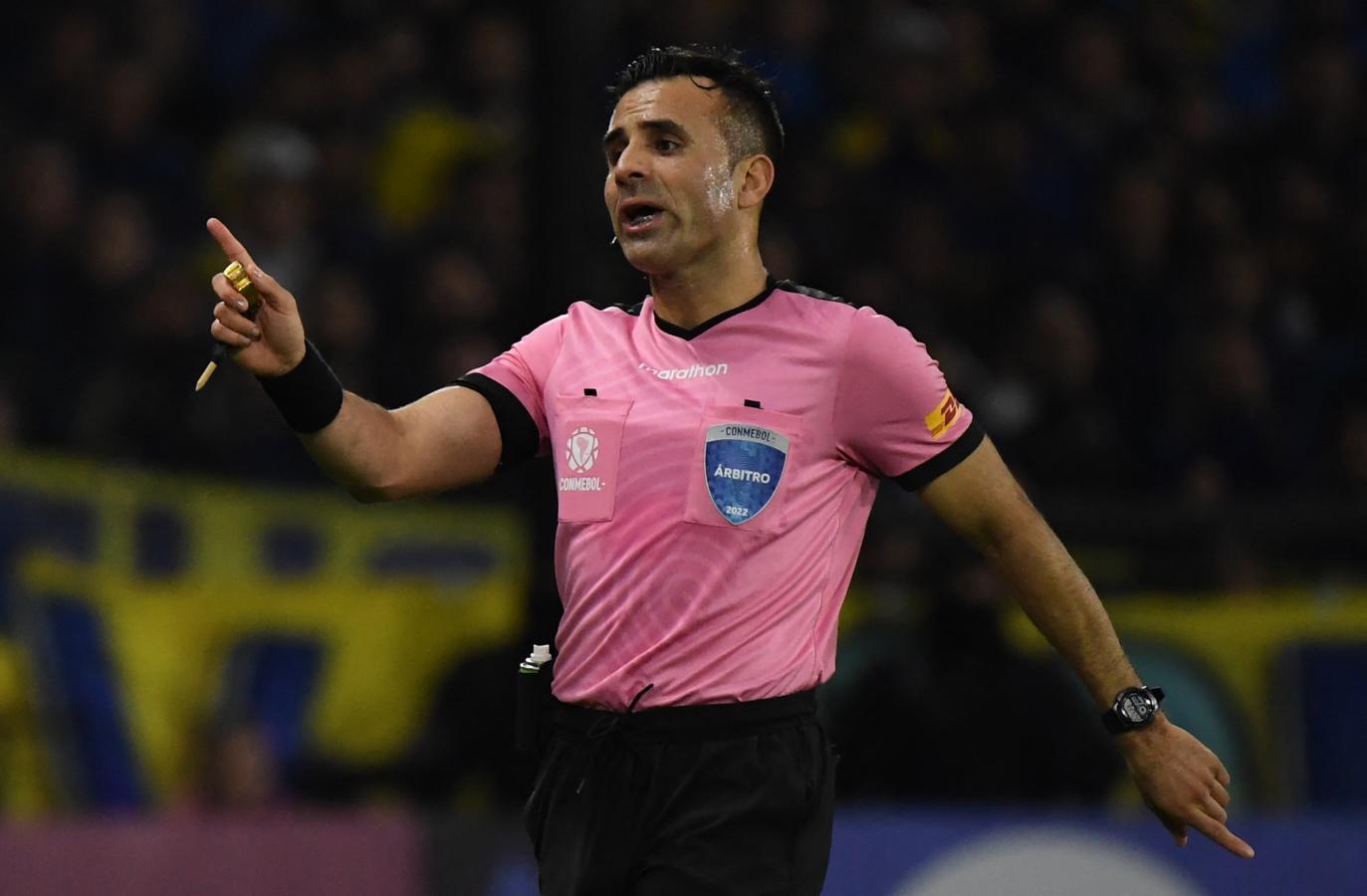 Imagen Piero Maza tiene un único antecedente como árbitro de Boca: triunfo 1-0 vs. Dep. Cali en 2022.