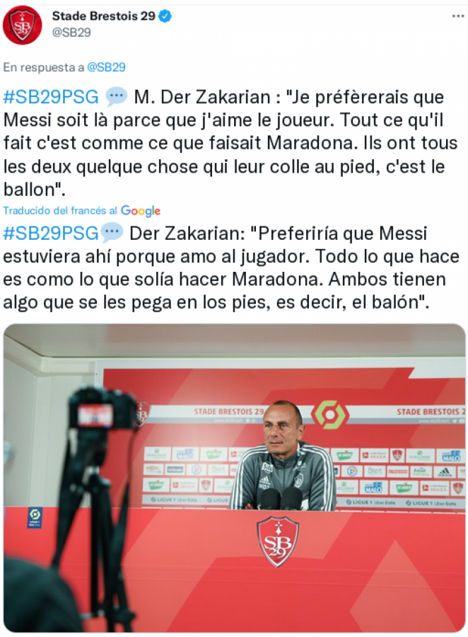 Imagen Der Zakarian enamorado de Messi.
