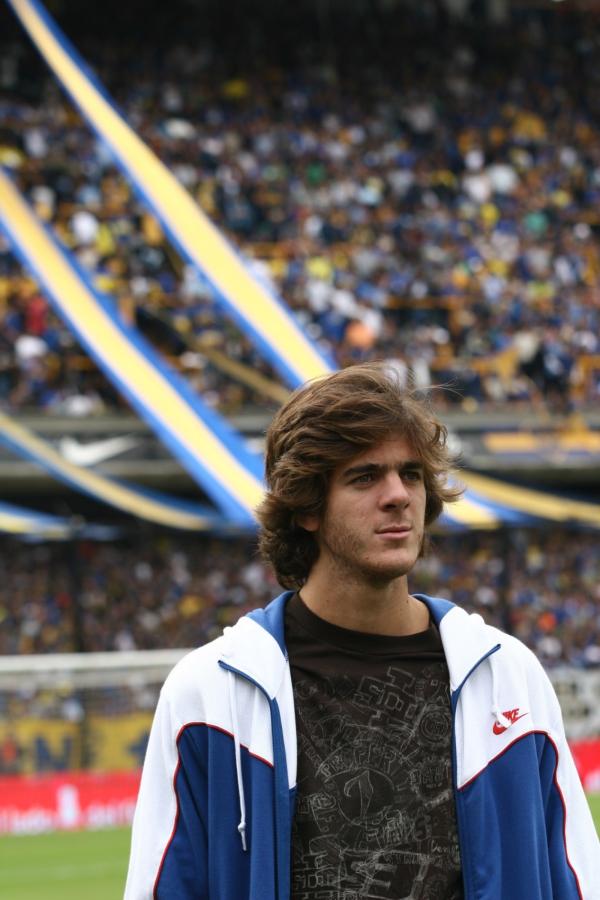 Imagen Del Potro, con 18 años, en la Bombonera.