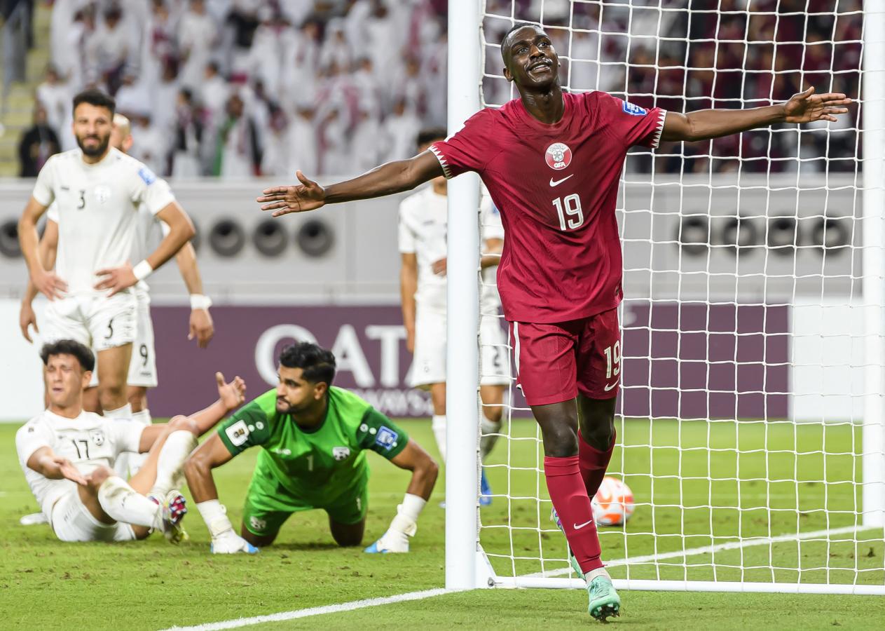 Imagen Almoez Alí Abdulla celebra su gol el último viernes ante Afganistán.