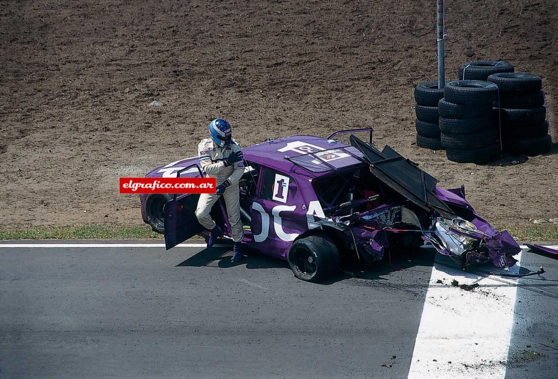 Uno de los accidentes más graves que tuvo el Flaco.