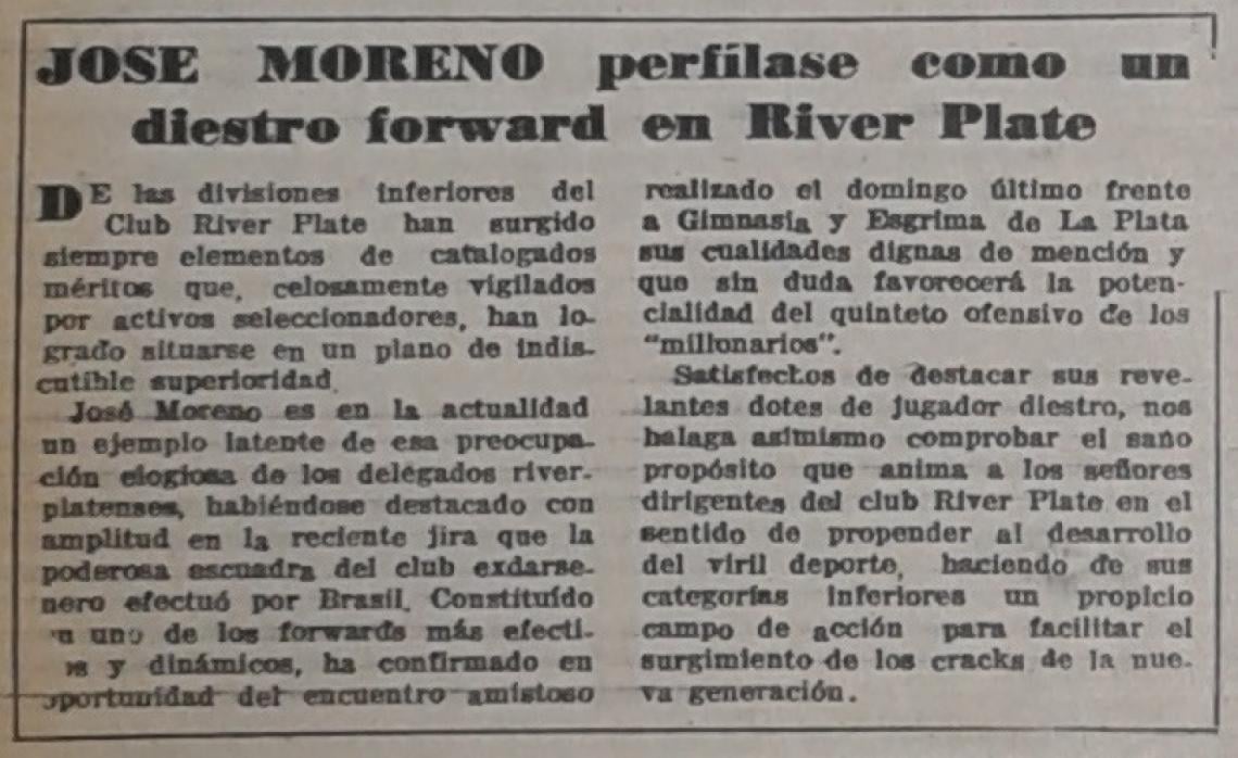 Imagen Otro recorte de mis más gratos recuerdos. ¡Qué mal hubiera dejado al periodismo que tantos elogios me hizo de pibe si una vez llegado a primera no hubiera sido lo que llegué a ser!