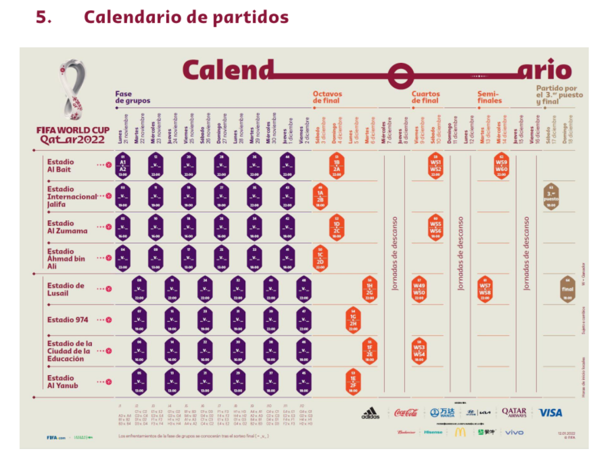 Imagen Calendario de partidos