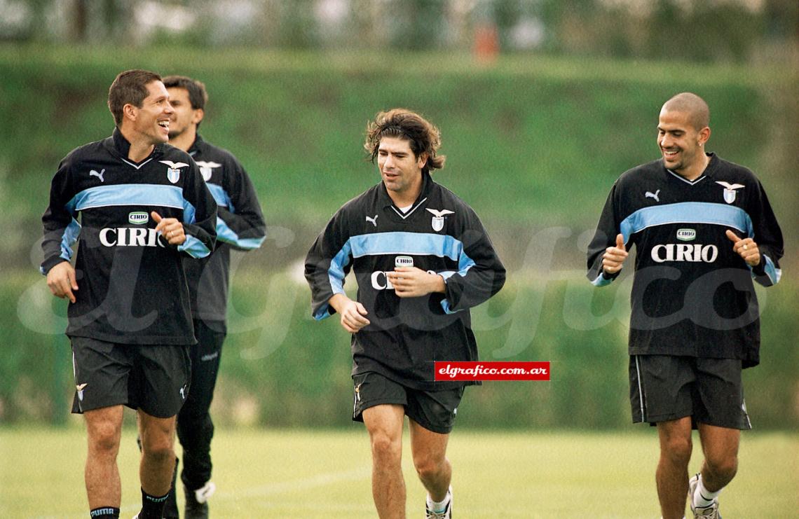 Imagen Triunfador. Con Salas y Verón, ganó uno de los dos scudettos que la Lazio tiene en su historia.