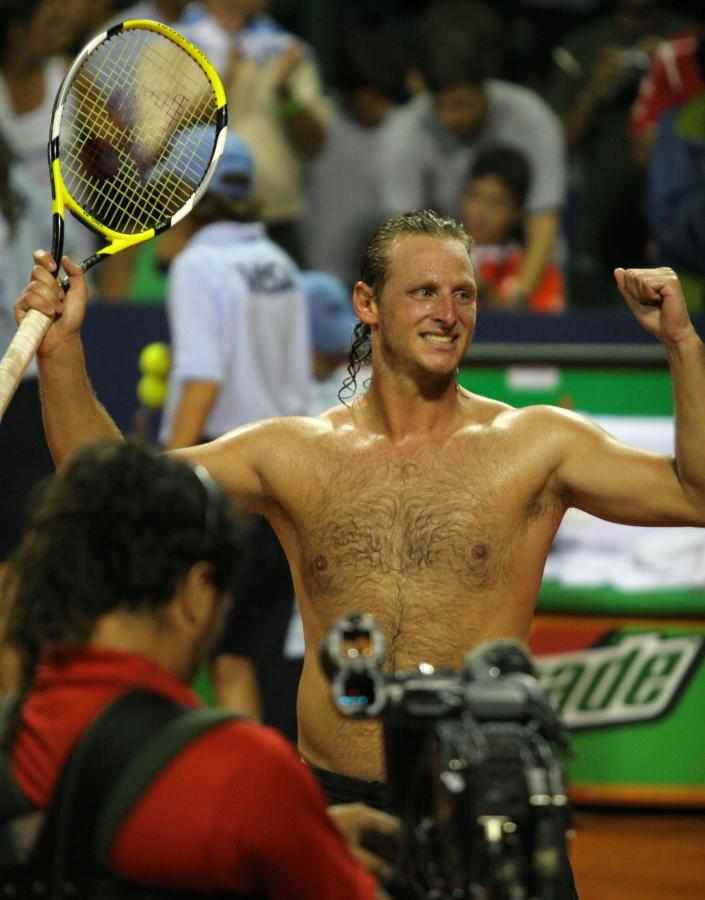 Imagen Nalbandian tras su triunfo 