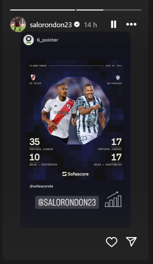 Imagen La polémica historia de Instagran de Rondón.