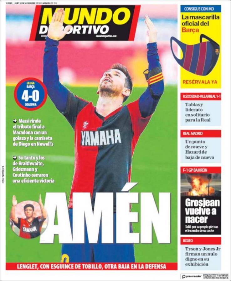 Imagen Mundo Deportivo, "Amén"