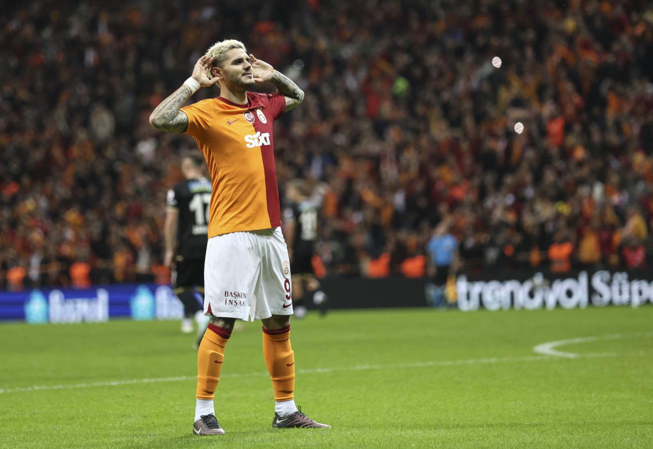 Imagen El clásico festejo de Mauro Icardi. Foto: AFP