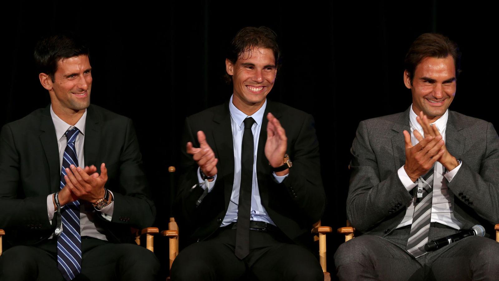 Imagen Nole con Rafa y Roger: relación cordial pero no de amistad.