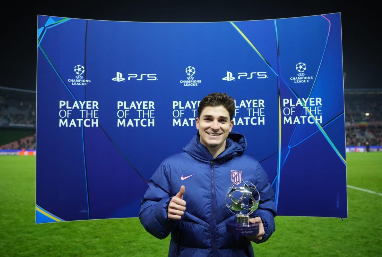 Imagen Julián Álvarez, MVP en la goleada de Atlético de Madrid.