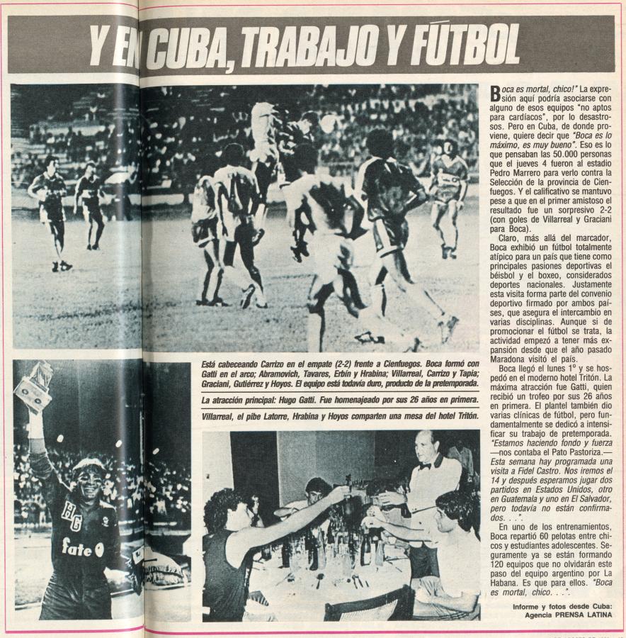 Imagen El Gráfico destacó el primer encuentro de Boca en su edición 3592 del 9 de agosto de 1988