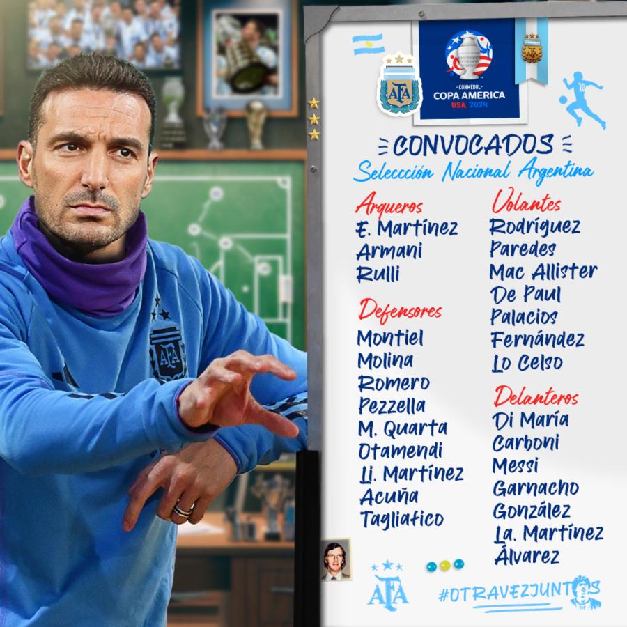 Imagen Los 26 que buscará defender el título obtenido en Brasil hace tres años.